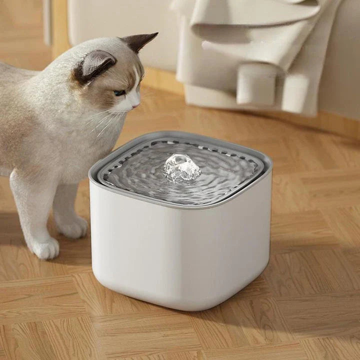 Electric cat water fountain with 3-liter capacity, USB charging, and quiet auto filtration system