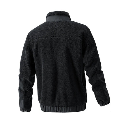 A cozy and stylish men's fleece jacket with a standing collar and convenient side pockets, available in a range of classic colors.