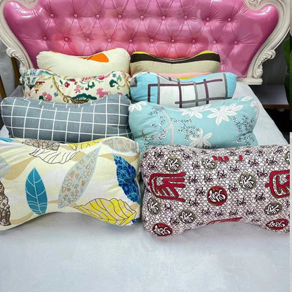 Multifunctional sofa cushion with vibrant cartoon-inspired designs, including flowers, plants, and cloud patterns, adding a playful touch to any living space.