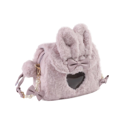 A stylish pearl-embellished messenger bag made of durable PU leather, featuring a sleek horizontal square shape and convenient zipper pocket for everyday use.