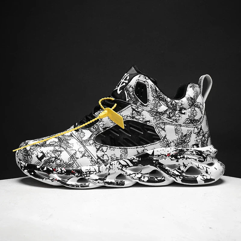 Premium men's winter basketball shoes with microfiber upper and rubber sole for performance and style