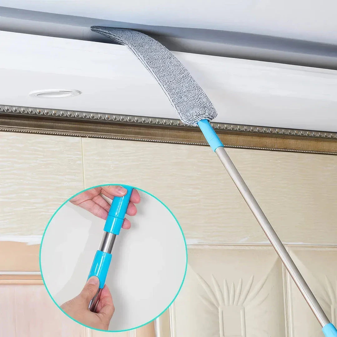 Premium Extendable Dusting Brush with Telescopic Design and Flexible Microfiber Head for Effortless Household Cleaning
