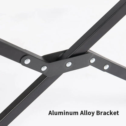 Outdoor Foldable Moon Chair with sturdy aluminum alloy frame and comfortable 600D Oxford cloth seat