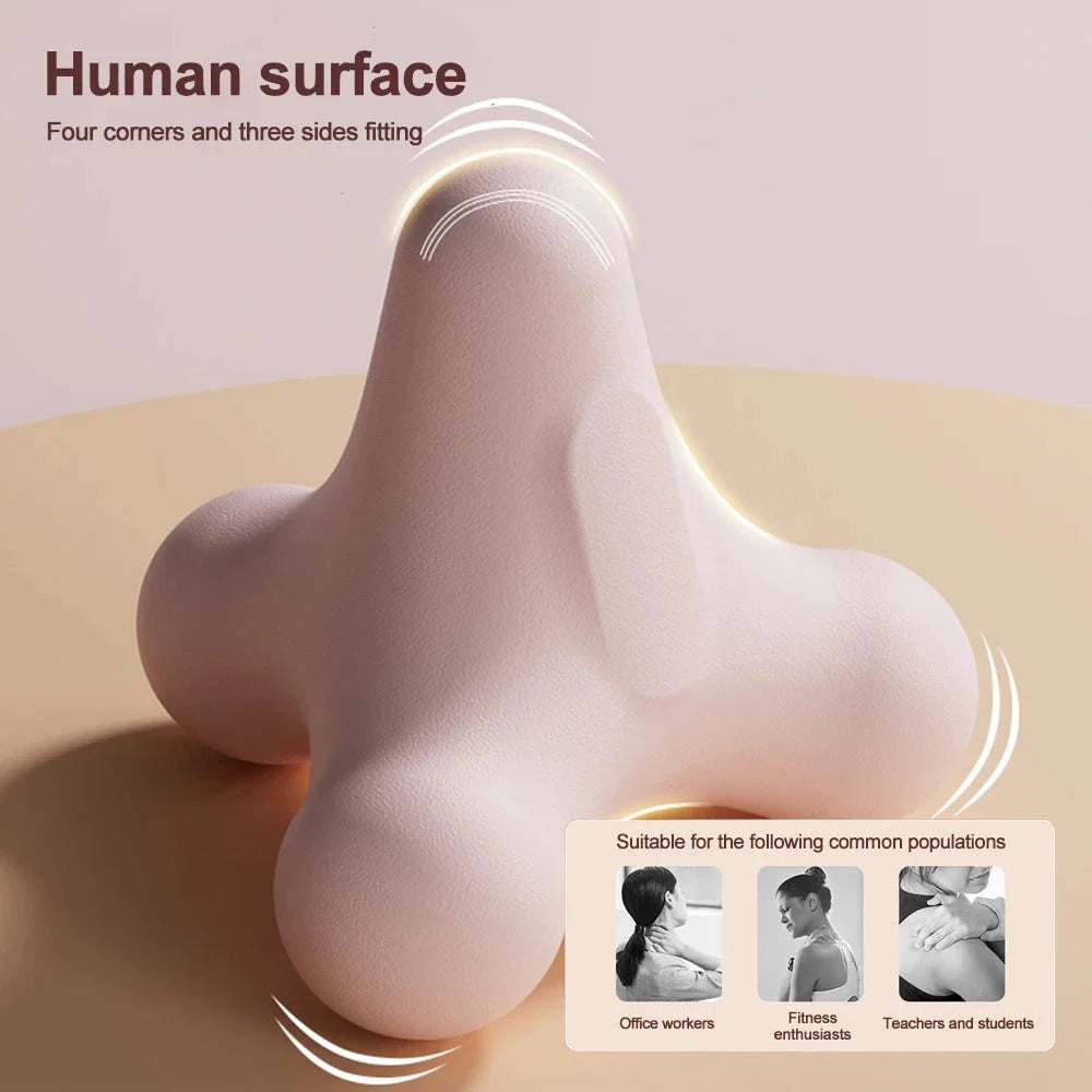 Deep Tissue Massage Ball with Unique Quadrangular Design for Targeted Muscle Relief