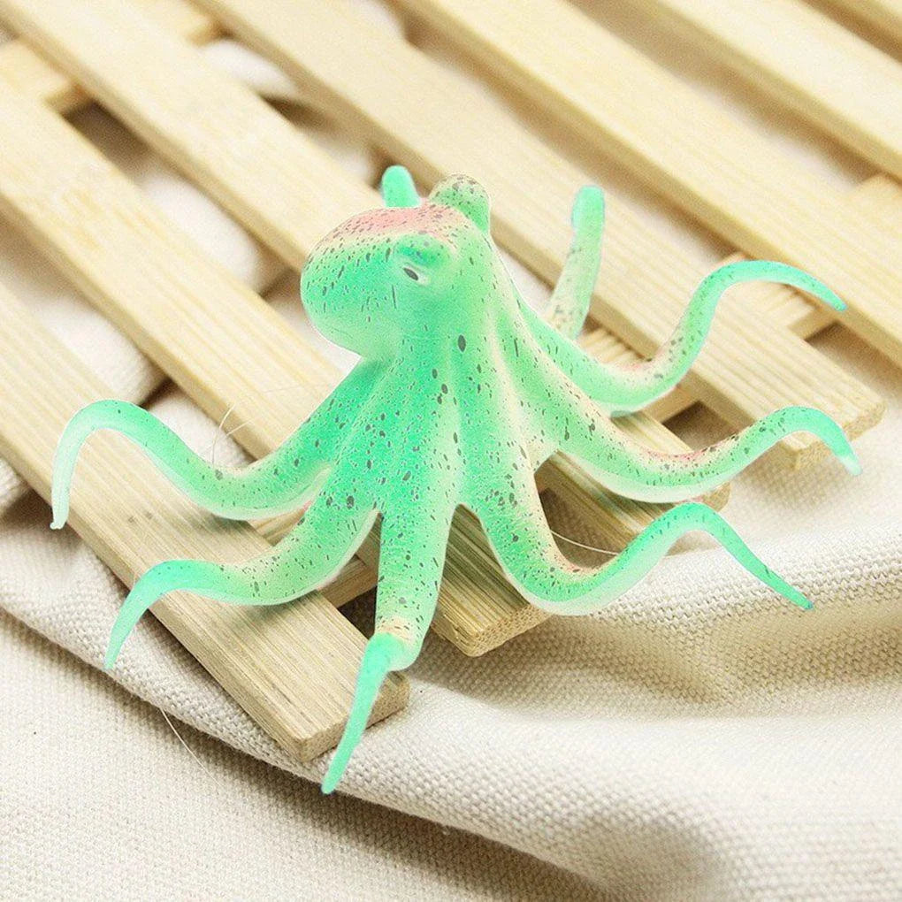 Lifelike artificial octopus decor with flexible tentacles for aquarium display