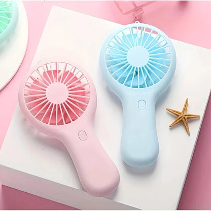 Compact 800mAh Rechargeable Pocket Fan in Blue Color - A Portable, Powerful and Convenient Personal Cooling Device