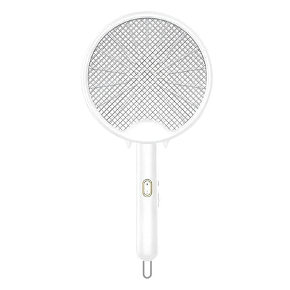 Electric Mosquito Racket with smart chip, powerful zapping grid, and compact foldable design for mosquito-free outdoor enjoyment