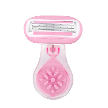 Compact women's facial hair remover razor with aloe vera strip for smooth, irritation-free shaving