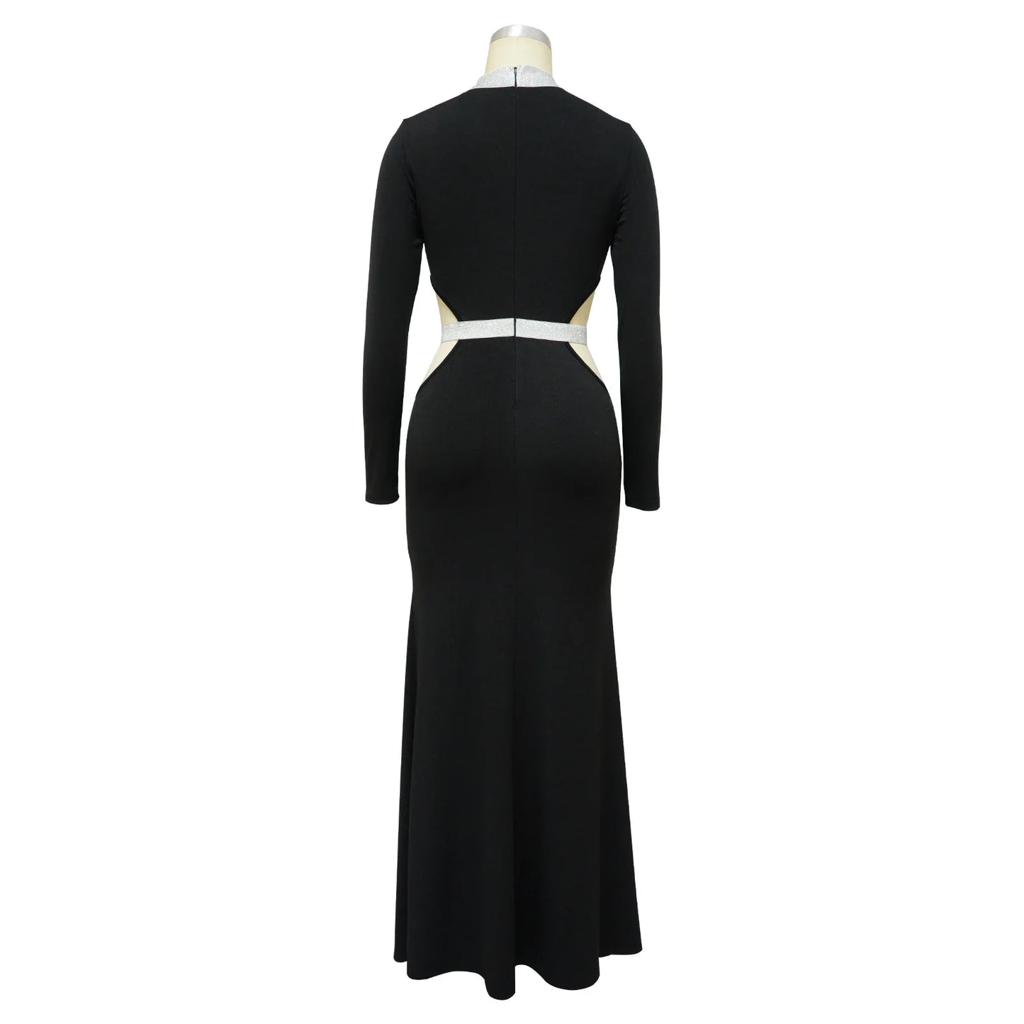 Stylish and flattering waist-accentuating split dress in solid colors, made from premium polyester fabric for comfort and versatility.