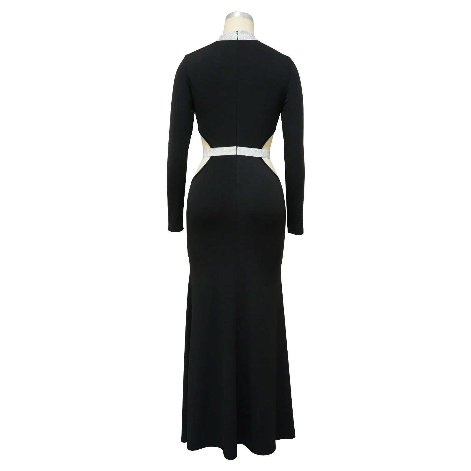 Stylish and flattering waist-accentuating split dress in solid colors, made from premium polyester fabric for comfort and versatility.