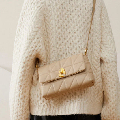 Trendha Premium Genuine Leather Crossbody Bag in White - Versatile, Durable, and Stylish Accessory for Modern Women
