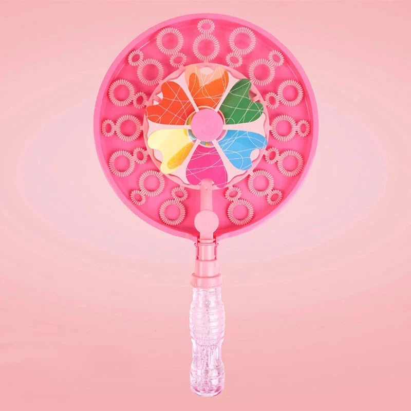 Handheld Bubble Blowing Windmill Wand - A vibrant and durable toy that creates a stream of beautiful bubbles with a simple wave of the wand