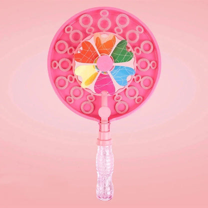 Handheld Bubble Blowing Windmill Wand - A vibrant and durable toy that creates a stream of beautiful bubbles with a simple wave of the wand