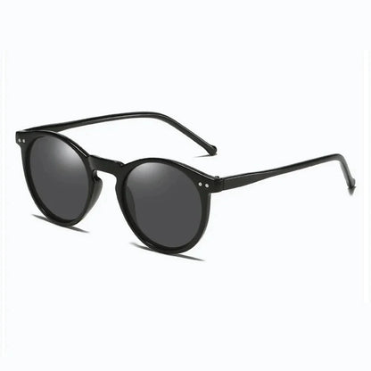 Retro round polarized sunglasses with UV400 protection, stylish frame design, and durable construction