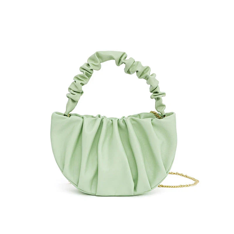 Luxurious Sheepskin Pleated Crossbody Bag in various colors - a stylish and functional everyday accessory for women