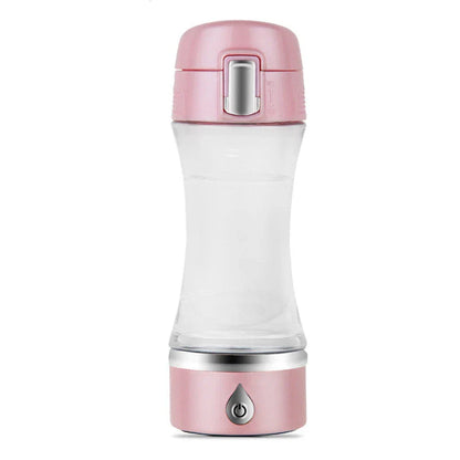 Hydrogen-Enriched Water Bottle in Pink Color - Durable Tritan Construction, Infuses Water with Hydrogen Molecules for Enhanced Hydration and Antioxidant Support