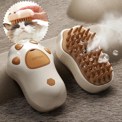 Premium 3-in-1 Electric Pet Grooming Brush with Soothing Steam for Healthy Coat and Reduced Shedding