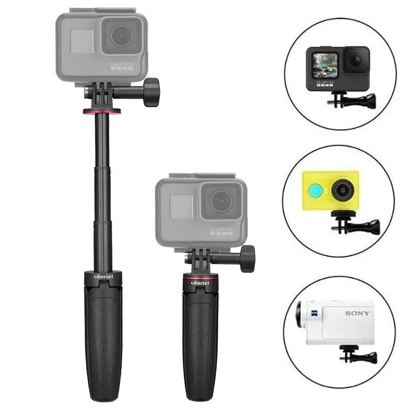 Compact Vlog Tripod - Sturdy and portable mini tripod for action cameras, featuring extendable legs and universal compatibility.