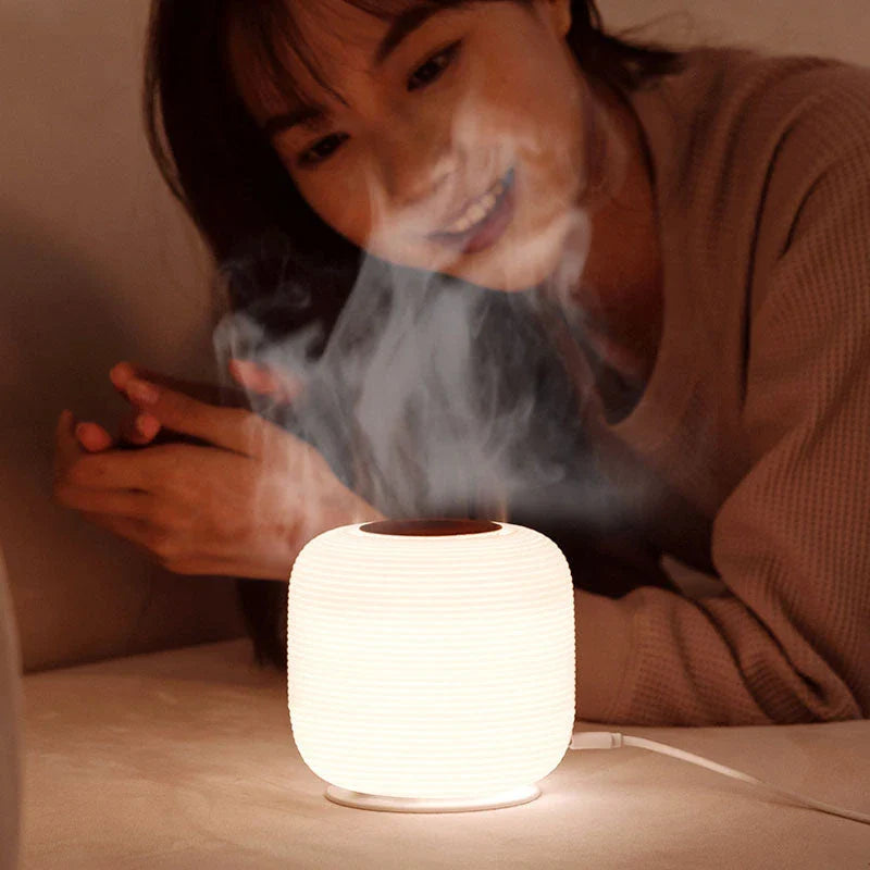 300ML USB Aromatherapy Diffuser with Soothing Night Light - Elevate your space with this compact, yet powerful diffuser that delivers calming aromatherapy mist and a soft night light.