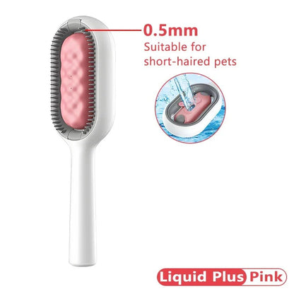 Multifunctional Cat Grooming Brush with double-sided design and skin-friendly comb teeth