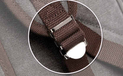 Durable canvas backpack with spacious 20-35L capacity, convenient draw-string closure, and unisex design for everyday use