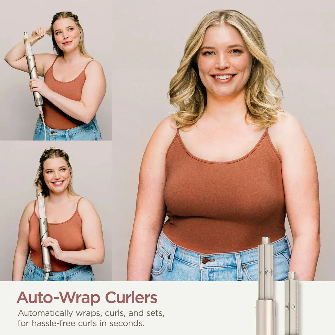 5-in-1 Professional Hair Styling Tool with Blow Dryer, Straightener, Curler, Comb, and Ionic Brush Capabilities