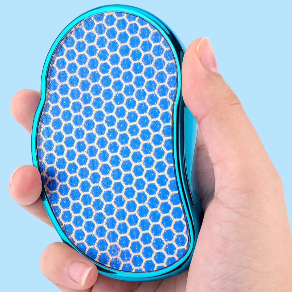Premium Nano Glass Pedicure Foot File in gold, sky blue, and pink colors for smooth, soft feet