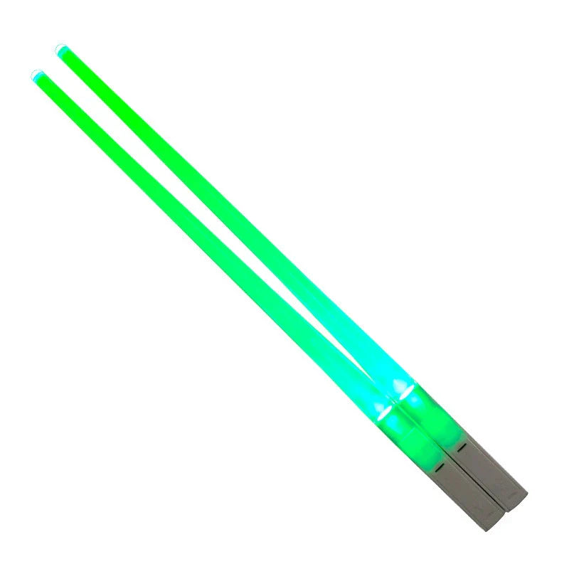 LED Lightsaber Chopsticks with bright blue illumination, perfect for adding a touch of Star Wars-inspired fun to any meal.