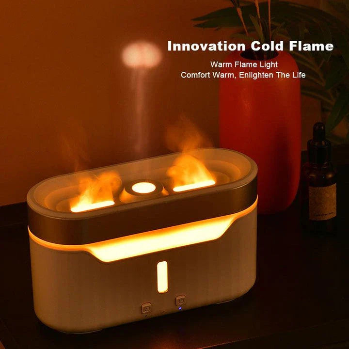 Elegant Jellyfish Flame Humidifier with 3D Lighting Effects, Mist, and Aromatherapy Capabilities