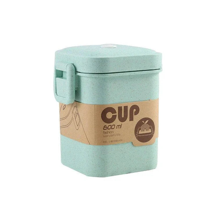 Eco-Friendly Leakproof Food Storage Container with Wheat Straw and Durable Plastic Design