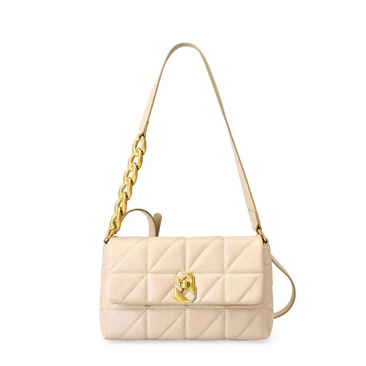 Trendha Premium Genuine Leather Crossbody Bag in White - Versatile, Durable, and Stylish Accessory for Modern Women
