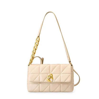 Trendha Premium Genuine Leather Crossbody Bag in White - Versatile, Durable, and Stylish Accessory for Modern Women