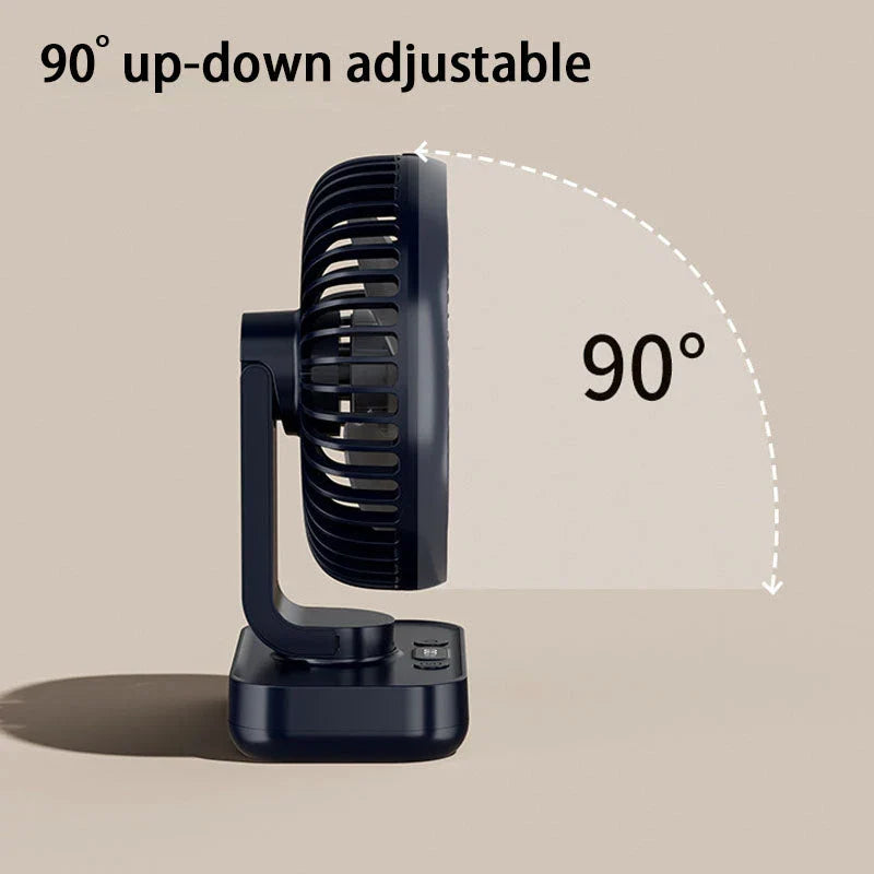 Powerful Portable USB Desk Fan with 4 Customizable Cooling Speeds for Home, Office, and Travel