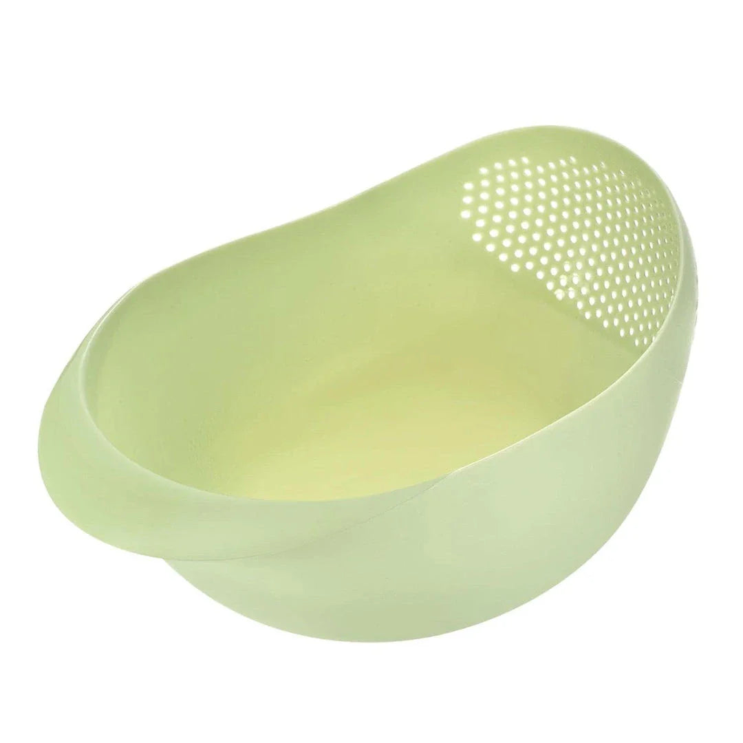 A multi-purpose kitchen drain basket with handles, made of high-quality polypropylene material for efficient draining and easy cleaning.