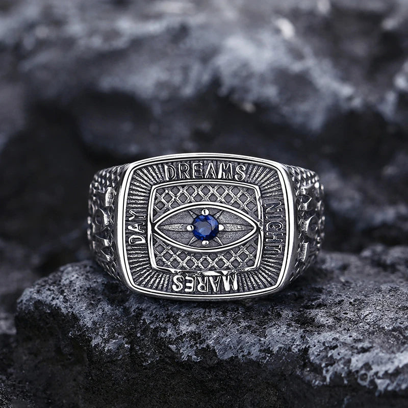 Sophisticated men's 925 sterling silver ring with eye-catching design