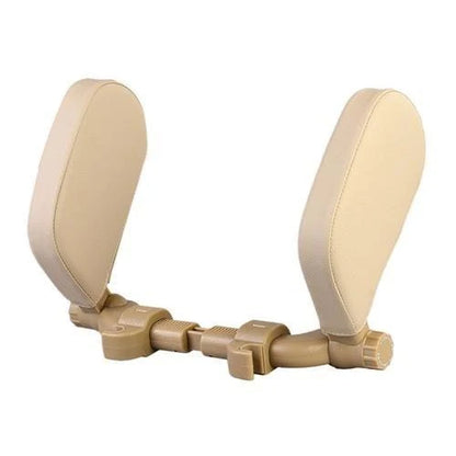 Adjustable car seat headrest pillow with memory foam side pillows for comfortable napping on the road