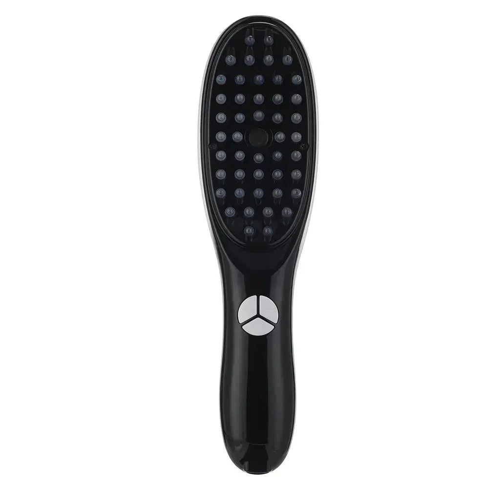 Electric Massage Comb with micro current scalp stimulator, blue and red light therapy, and soft massage head for healthy hair growth