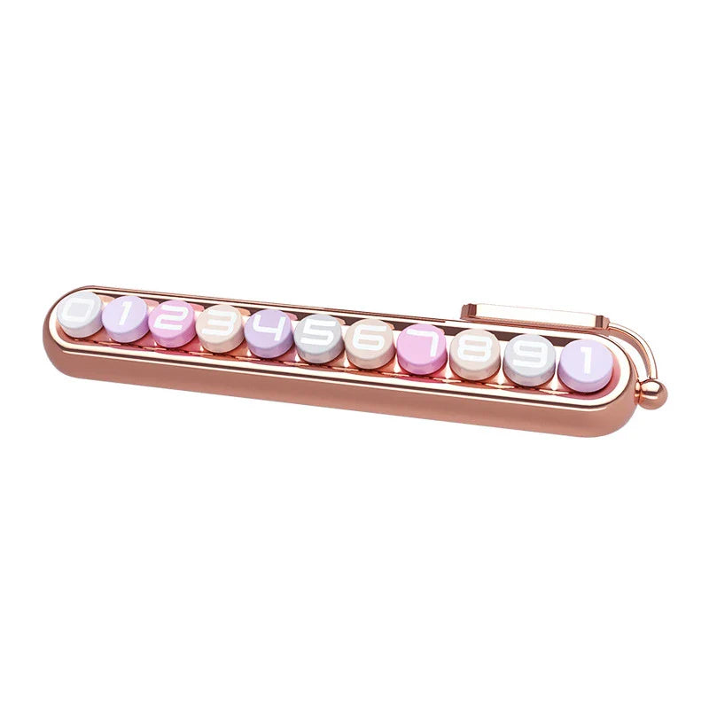 Luminous phone number card for ladies with temporary parking number display