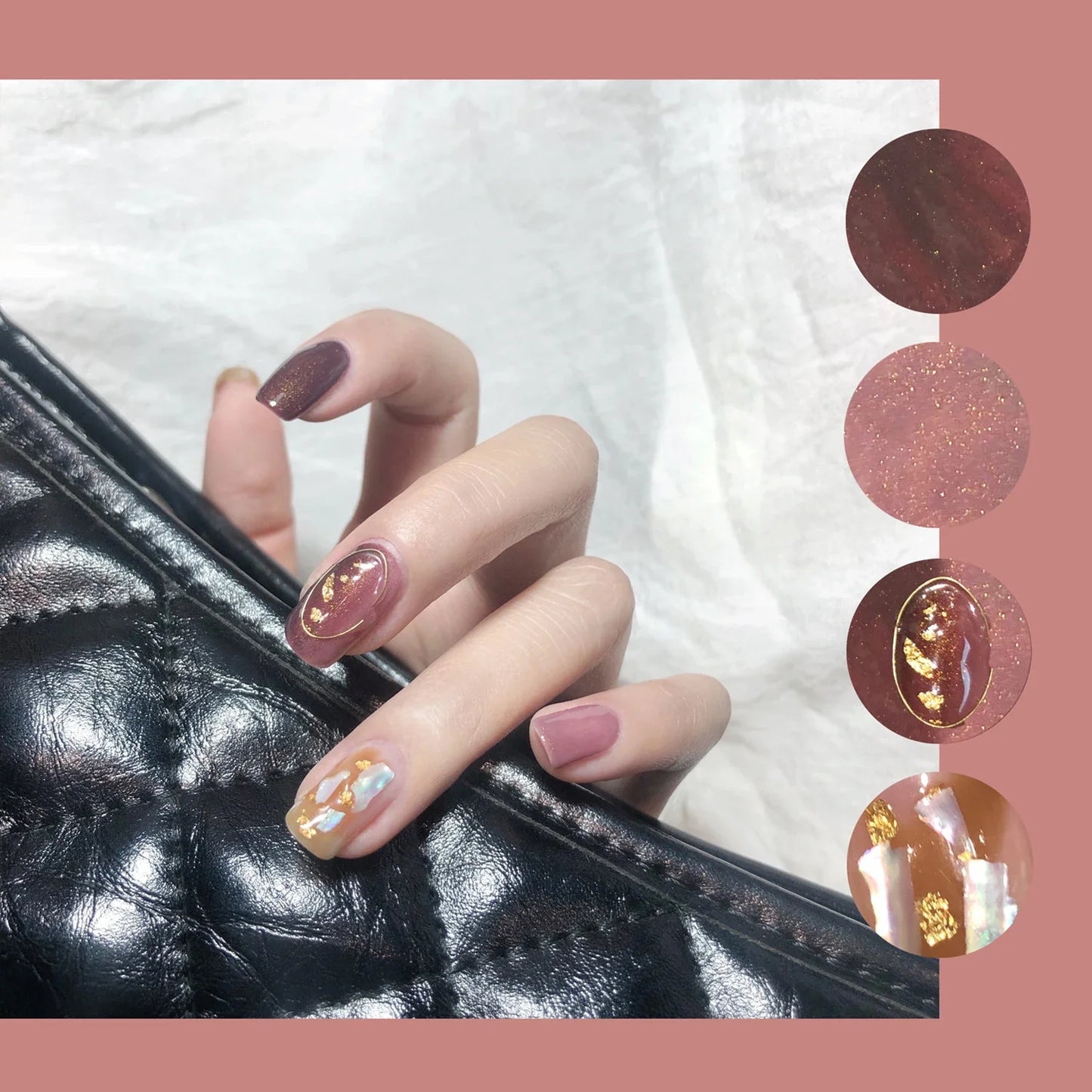 3D nail art stickers with a vibrant hill pattern design, perfect for creating a statement-making manicure