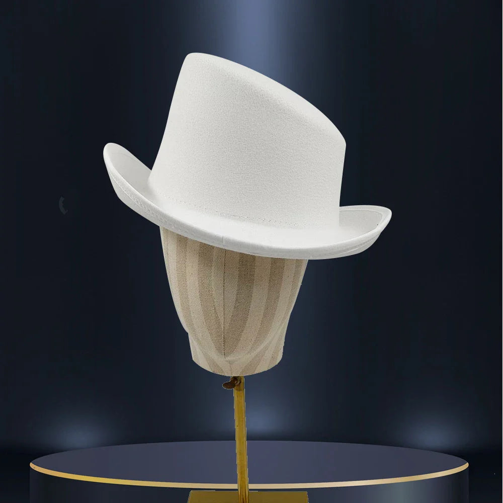 Soft, wool flat top roll brim hat in a variety of colors for men, perfect for autumn and winter wear