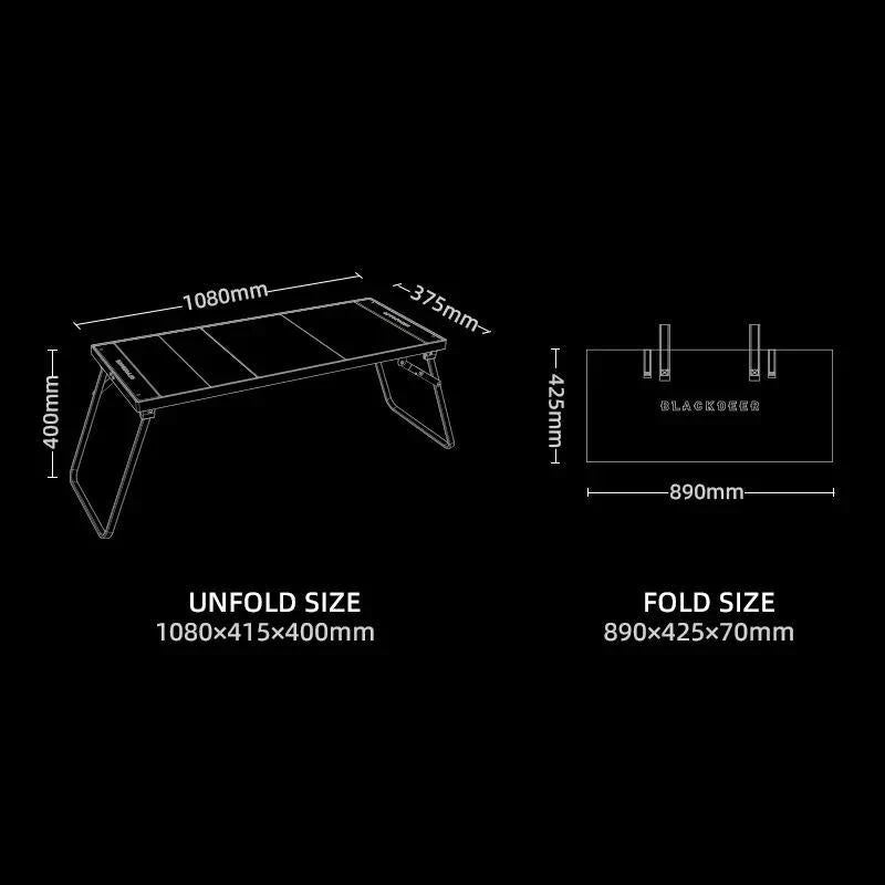 Portable Camping Folding Table with Integrated BBQ Grill made of Aluminum Alloy and Wood, perfect for outdoor adventures and picnics