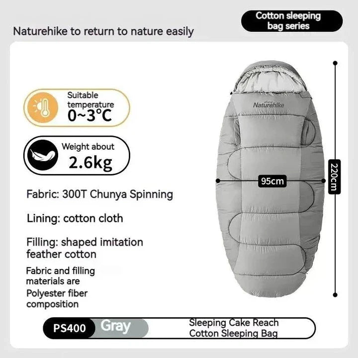 Cozy and comfortable cotton sleeping bag liner for outdoor camping, hiking, and backpacking adventures