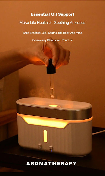 Elegant Jellyfish Flame Humidifier with 3D Lighting Effects, Mist, and Aromatherapy Capabilities