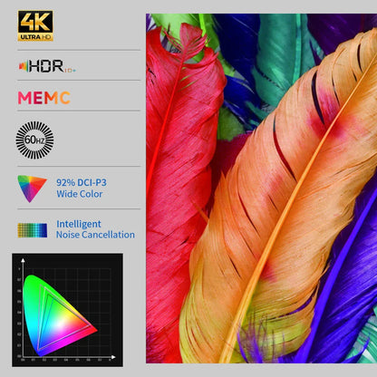 Cinematic 4K 15,000-lumen LED projector with a massive 300-inch display and smart TV features for an immersive home entertainment experience