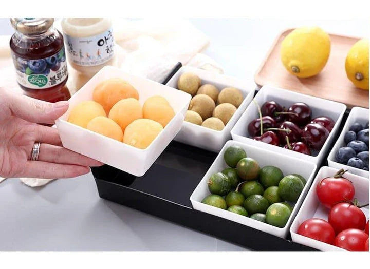 Stylish and durable plastic snack trays with compartments for organizing and enjoying various snacks