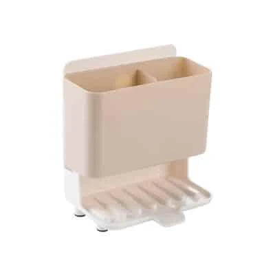Pastel color kitchen organizer made of eco-friendly ABS material, offering versatile storage solutions for spices, utensils, and small appliances