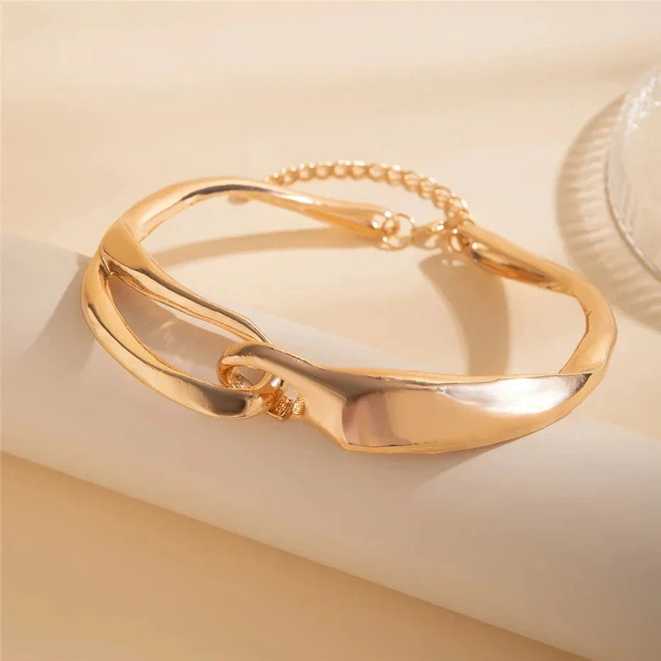 Exaggerated chunky heavy metal torques choker necklace in gold, silver, and mix color options