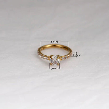 Elegant gold-tone micro zircon stud earrings with a sleek, modern design