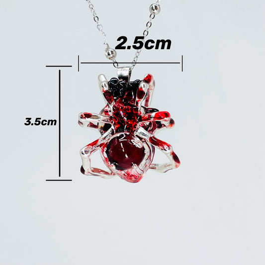 Handcrafted spider web heart pendant necklace with adjustable chain in various styles and colors