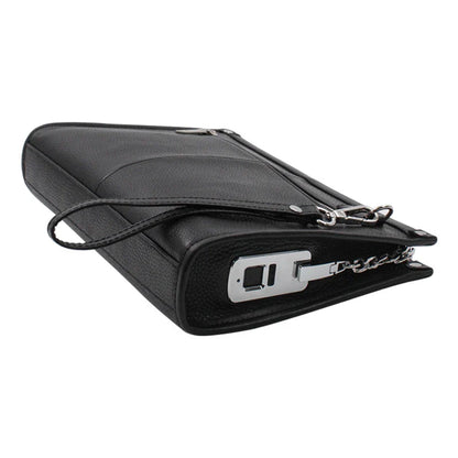 Premium leather business handbag with fingerprint lock, organized interior, and roomy design for modern professionals